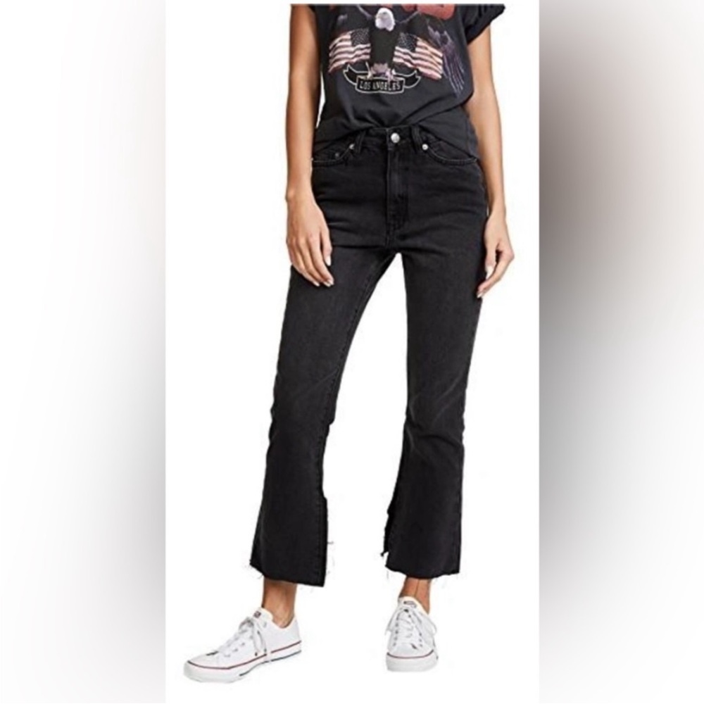 Ksubi Black Jeans Skinny Kickn Beatup Cropped Size 26